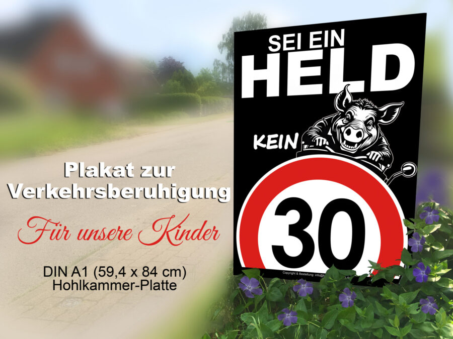 Warnplakat 30er Zone